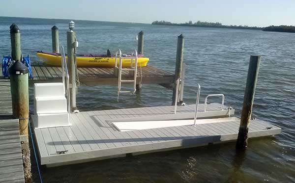 8 x 17 Slip Kayak Dock Decked